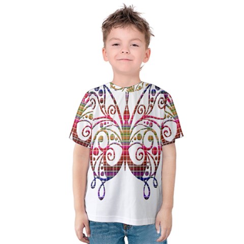 Butterfly Nature Abstract Beautiful Kids  Cotton Tee by Nexatart