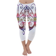 Butterfly Nature Abstract Beautiful Capri Winter Leggings 