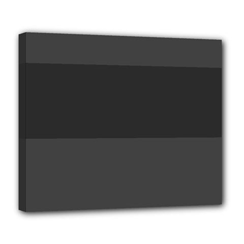 Gray And Black Thick Stripes Deluxe Canvas 24  X 20   by digitaldivadesigns