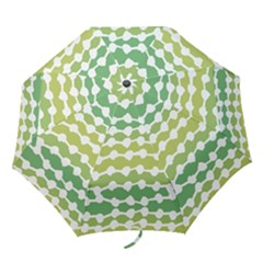 Polkadot Polka Circle Round Line Wave Chevron Waves Green White Folding Umbrellas by Mariart