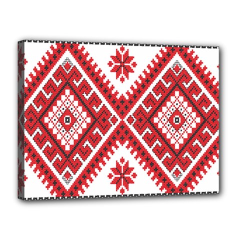 Fabric Aztec Canvas 16  X 12  by Mariart