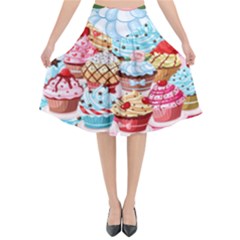 Cupcake Flared Midi Skirt