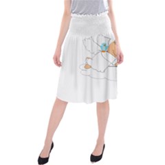 Sweet Dreams Angel Baby Cartoon Midi Beach Skirt