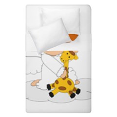 Pet Giraffe Angel Cute Boy Duvet Cover Double Side (single Size) by Nexatart