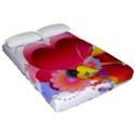 Heart Red Love Valentine S Day Fitted Sheet (Queen Size) View2
