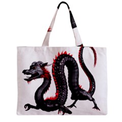 Dragon Black Red China Asian 3d Medium Tote Bag by Nexatart