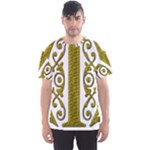 Gold Scroll Design Ornate Ornament Men s Sport Mesh Tee