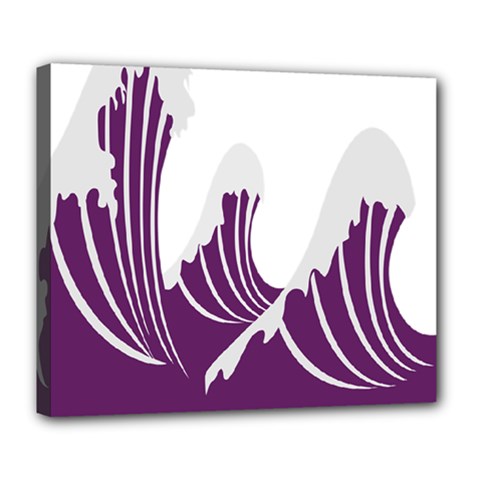 Waves Purple Wave Water Chevron Sea Beach Deluxe Canvas 24  X 20   by Mariart