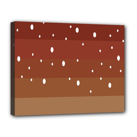Fawn Gender Flags Polka Space Brown Canvas 14  X 11 