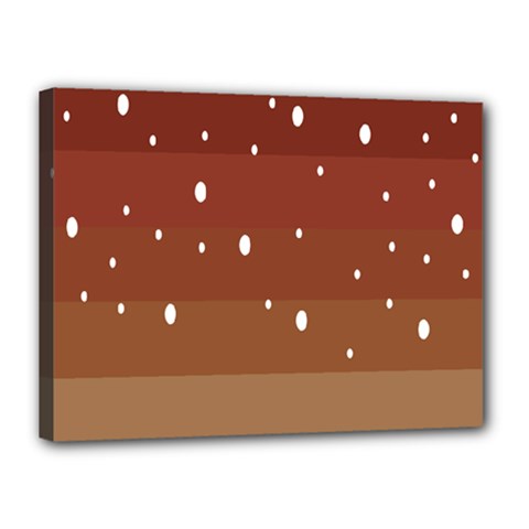 Fawn Gender Flags Polka Space Brown Canvas 16  X 12  by Mariart