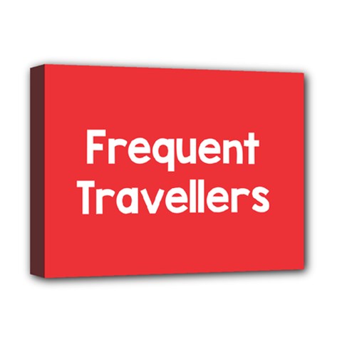 Frequent Travellers Red Deluxe Canvas 16  X 12   by Mariart