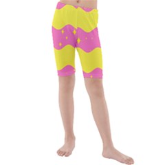 Glimra Gender Flags Star Space Kids  Mid Length Swim Shorts