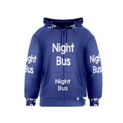 Night Bus New Blue Kids  Zipper Hoodie by Mariart