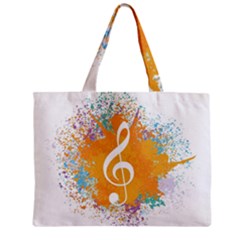 Musical Notes Zipper Mini Tote Bag by Mariart