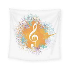 Musical Notes Square Tapestry (small) by Mariart