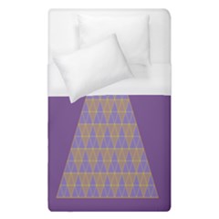 Pyramid Triangle  Purple Duvet Cover (single Size) by Mariart