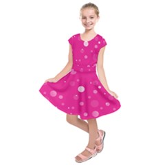 Decorative Dots Pattern Kids  Short Sleeve Dress by ValentinaDesign