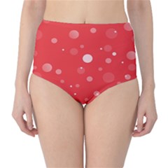 Decorative Dots Pattern High-waist Bikini Bottoms by ValentinaDesign