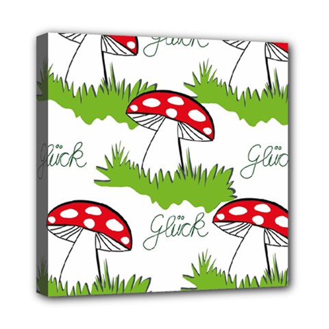 Mushroom Luck Fly Agaric Lucky Guy Mini Canvas 8  X 8  by Nexatart