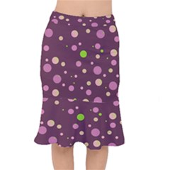 Decorative Dots Pattern Mermaid Skirt by ValentinaDesign