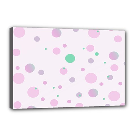 Decorative Dots Pattern Canvas 18  X 12  by ValentinaDesign