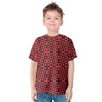 Abstract Background Red Black Kids  Cotton Tee