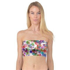 Colorful Spirals On A White Background       Bandeau Top by LalyLauraFLM