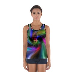 Abstract Art Color Design Lines Women s Sport Tank Top 