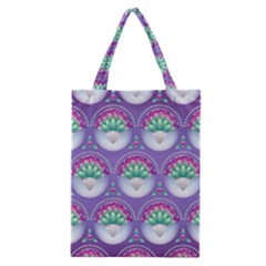 Background Floral Pattern Purple Classic Tote Bag by Nexatart