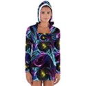 Abstract Art Color Design Lines Women s Long Sleeve Hooded T-shirt View1