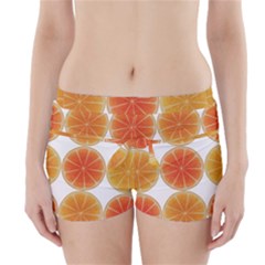 Orange Discs Orange Slices Fruit Boyleg Bikini Wrap Bottoms