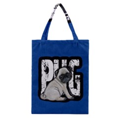 Pug Classic Tote Bag by Valentinaart