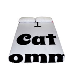 Love My Cat Mommy Fitted Sheet (full/ Double Size) by Catifornia