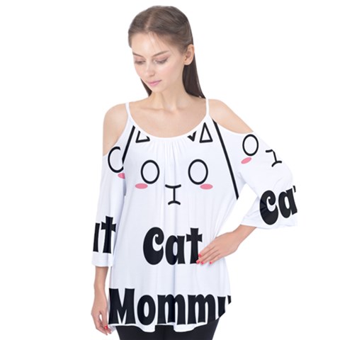 Love My Cat Mommy Flutter Tees by Catifornia