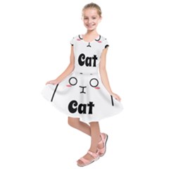 Love My Cat Mommy Kids  Short Sleeve Dress by Catifornia