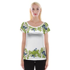 Birthday Card Flowers Daisies Ivy Women s Cap Sleeve Top by Nexatart