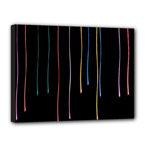 Falling Light Lines Perfection Graphic Colorful Canvas 16  X 12  by Mariart