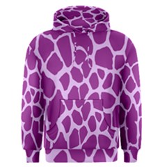 Giraffe Skin Purple Polka Men s Pullover Hoodie by Mariart