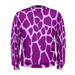 Giraffe Skin Purple Polka Men s Sweatshirt by Mariart