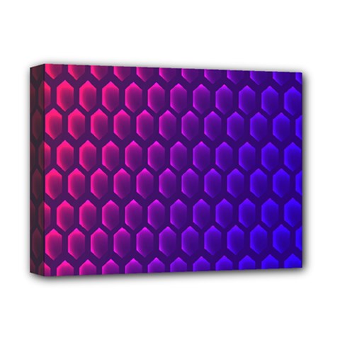 Hexagon Widescreen Purple Pink Deluxe Canvas 16  X 12   by Mariart