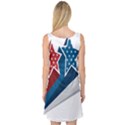 Star Red Blue White Line Space Sleeveless Satin Nightdress View2