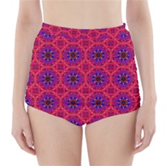 Retro Abstract Boho Unique High-waisted Bikini Bottoms