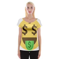 Money Face Emoji Women s Cap Sleeve Top by BestEmojis