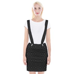 Star Black Braces Suspender Skirt by Mariart