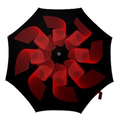 Tape Strip Red Black Amoled Wave Waves Chevron Hook Handle Umbrellas (small) by Mariart