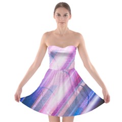 Widescreen Polka Star Space Polkadot Line Light Chevron Waves Circle Strapless Bra Top Dress
