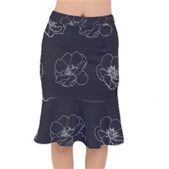 Rose Wild Seamless Pattern Flower Mermaid Skirt by Nexatart