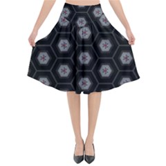 Mandala Calming Coloring Page Flared Midi Skirt by Nexatart