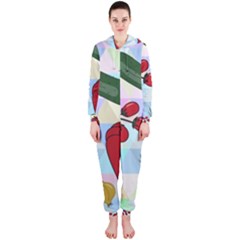 Vegetables Cucumber Tomato Hooded Jumpsuit (ladies) 