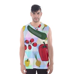 Vegetables Cucumber Tomato Men s Basketball Tank Top by Nexatart